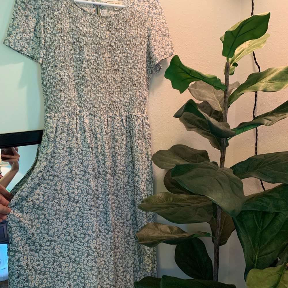 Light green midi dress